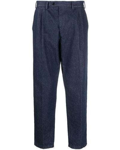Mackintosh Jeans Met Toelopende Pijpen - Blauw