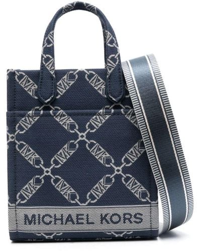 MICHAEL Michael Kors Gigi Empire Logo-jacquard Crossbody Bag - Blue