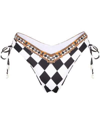 Camilla Slip bikini con stampa Duomo Dynasty - Bianco