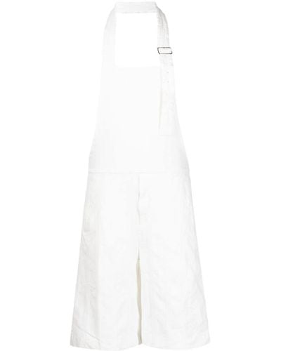 Comme des Garçons Textured Shorts Overall - White