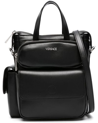 Versace Cargo レザー ハンドバッグ - ブラック