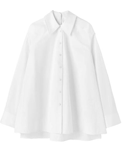Jil Sander Chemise en coton à coupe oversize - Blanc