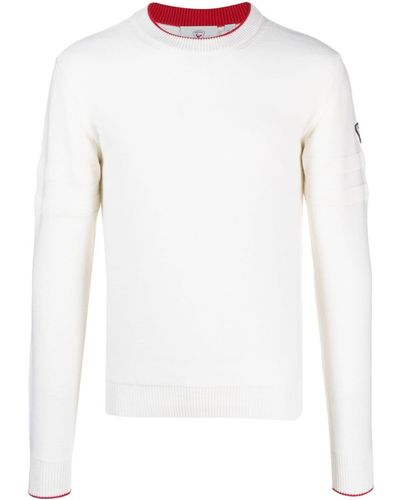 Rossignol Logo-patch Merino Wool Sweater - White