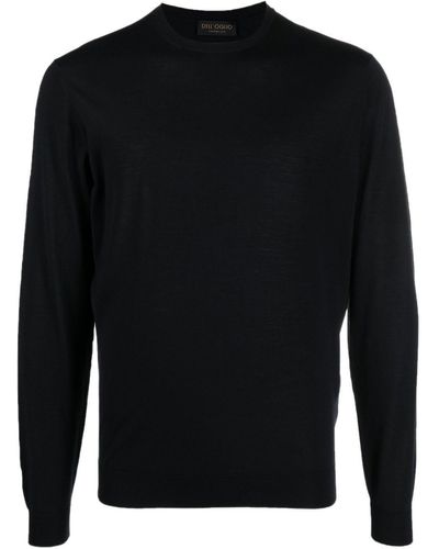 Dell'Oglio Merino-wool Crew-neck Sweater - Black