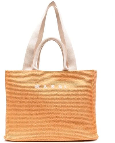 Marni Large Basket Raffia Tote Bag - Natural