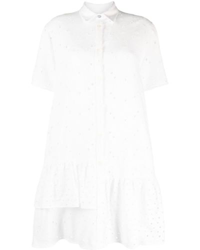 PS by Paul Smith Robe-chemise à broderies - Blanc
