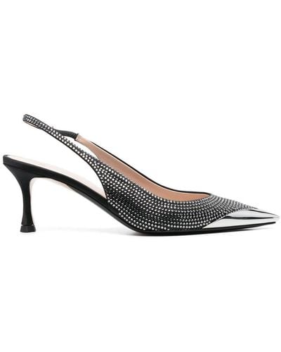 N°21 70mm Slingback Pointed Court Shoes - Metallic