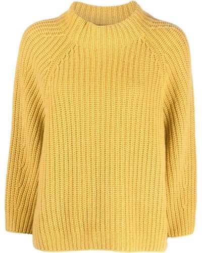Iris Von Arnim Ribbed Pullover Cashmere Jumper - Yellow