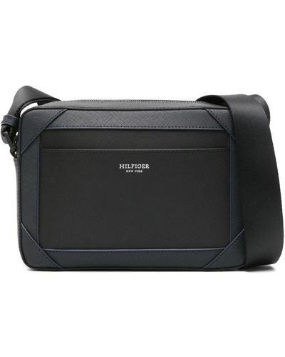 Tommy Hilfiger Bolso cámara pequeño de piel - Negro