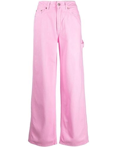 Haikure Mid-rise Wide-leg Jeans - Pink