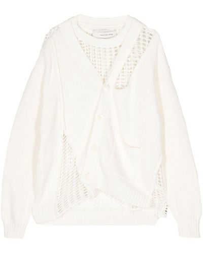 Feng Chen Wang Pullover im Layering-Look - Weiß