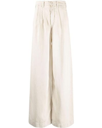 Mother High-rise Wide-leg Jeans - Natural
