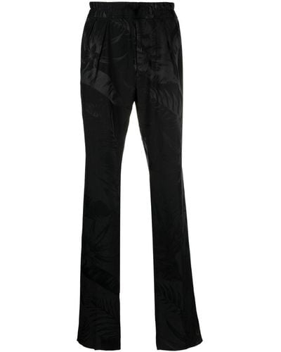 Tom Ford Pantalones elásticos con motivo en jacquard - Negro
