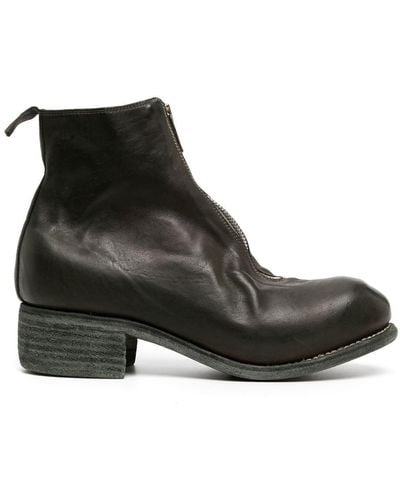 Guidi 40mm Zip-up Leather Ankle Boots - Black