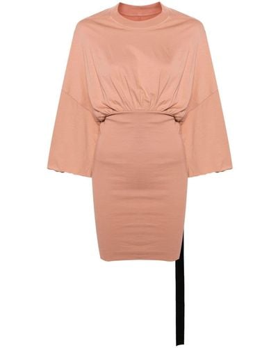 Rick Owens Cinched Tommy Ruched Minidress - Pink