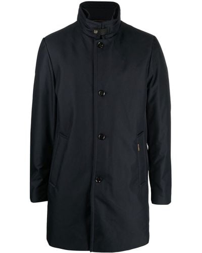 Moorer Mantel mit Stehkragen - Blau