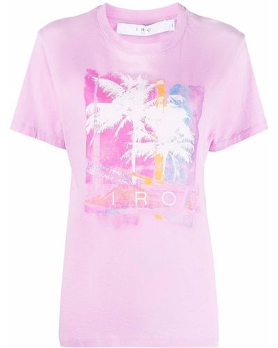 IRO ロゴ グラフィック Tシャツ - ピンク