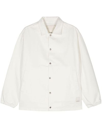 Emporio Armani Hemdjacke aus Baumwolltwill - Weiß