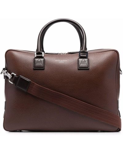 Aspinal of London Small Mount Street Briefcase - Brown