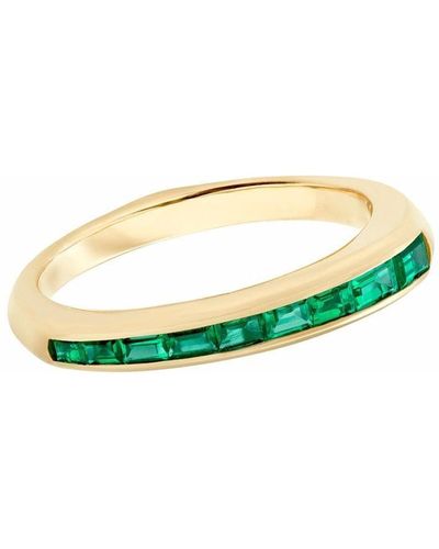 Stephen Webster 18kt Yellow Gold Ch2 Baguette Emerald Stack Ring - Metallic