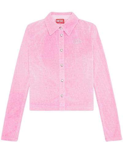 DIESEL T-amuse Monogram Chenille Shirt - Pink