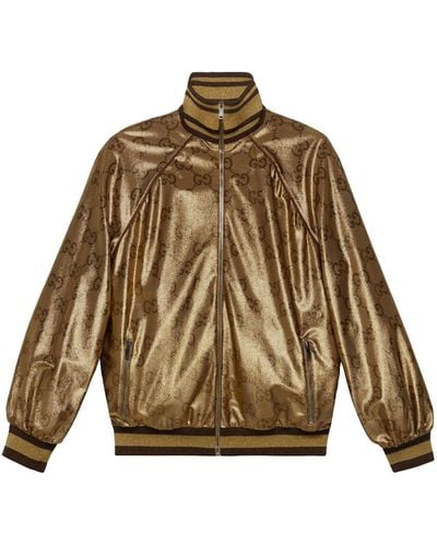 Gucci Maxi GG Metallic Bomber Jacket