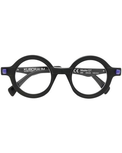 Kuboraum Q7 ラウンド眼鏡フレーム - ブラック