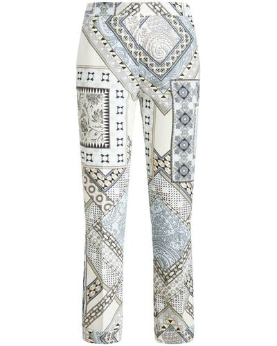 Etro Pantalones de vestir con diseño patchwork - Blanco