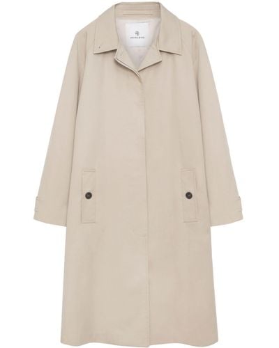 Anine Bing Randy Cotton Trench Coat - Natural