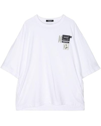 Undercover T-Shirt mit Logo-Schild - Weiß