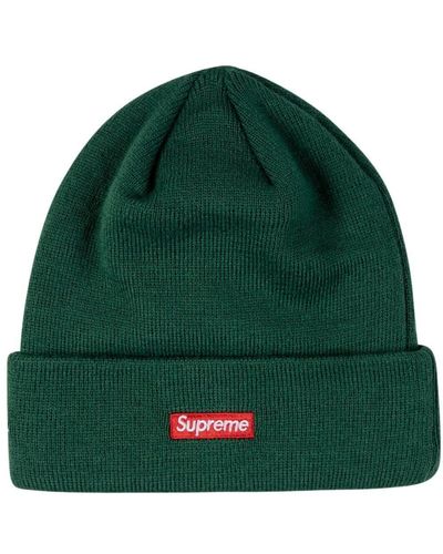 Supreme X New Era Beanie mit S-Logo - Grün