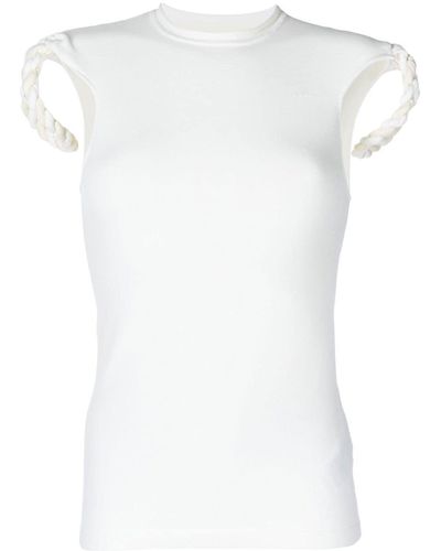 Dion Lee Braid-strap T-shirt - White