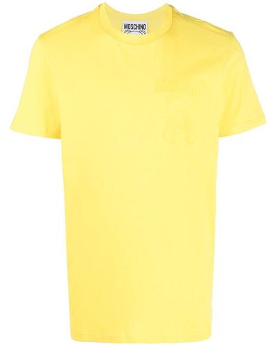Moschino T-shirt Met Logoprint - Geel