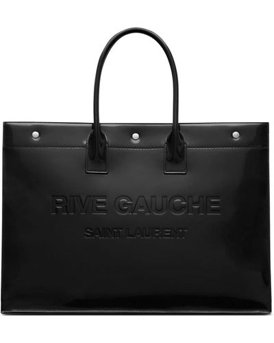 Saint Laurent Rive Gauche Grote Shopper - Zwart