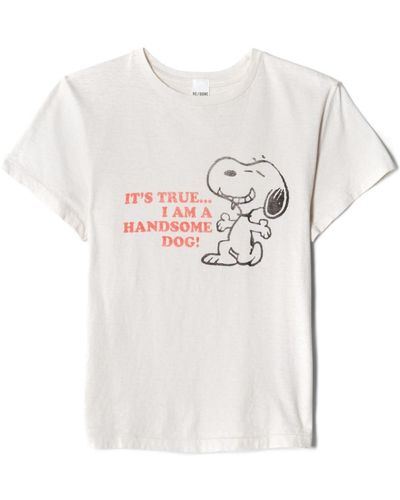 RE/DONE Snoopy プリント Tシャツ - ホワイト