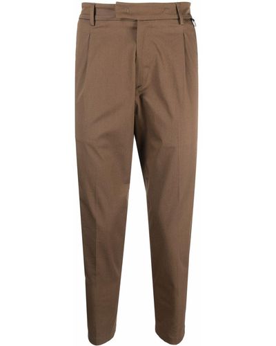 Low Brand Pantalon fuselé à coupe courte - Vert