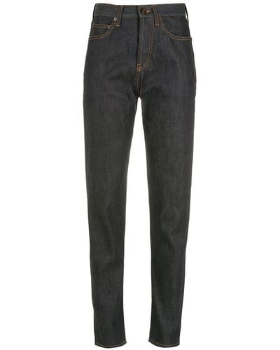 Saint Laurent Slim-fit High-waisted Jeans - Gray