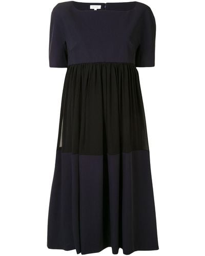 Delpozo Midi-jurk Met Colourblocking - Blauw
