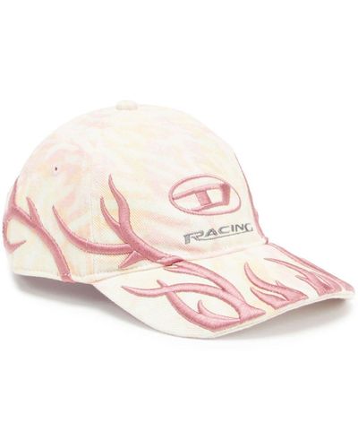 DIESEL Gorra C-Aren con logo bordado - Rosa