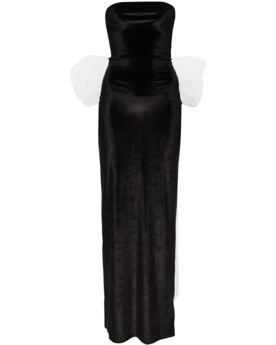 Atu Body Couture Oversized-bow Strapless Gown - Black