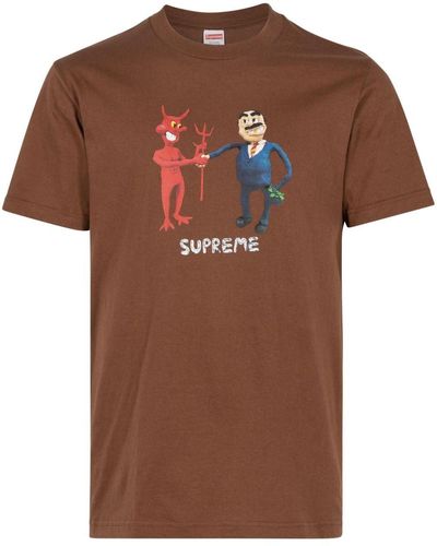 Supreme Business Cotton T-shirt - Brown