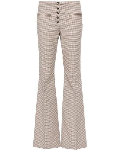 Courreges Tailored Checked Pants - Grey