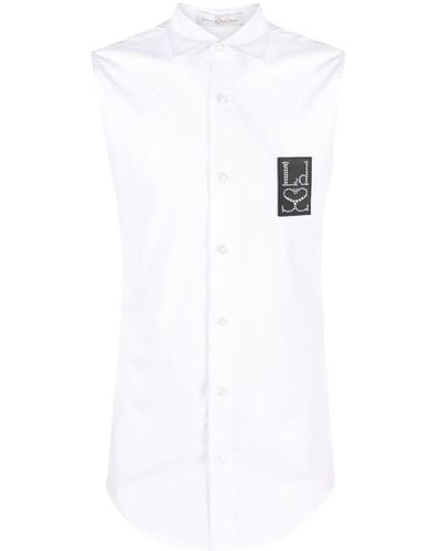Ludovic de Saint Sernin Logo-embellished Cotton Shirt - White