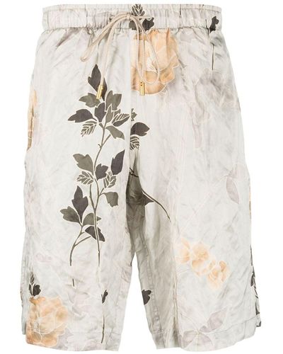 Etro Badeshorts mit Blumen-Print - Weiß