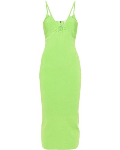 MICHAEL Michael Kors Cut-out Sleeveless Midi Dress - Green