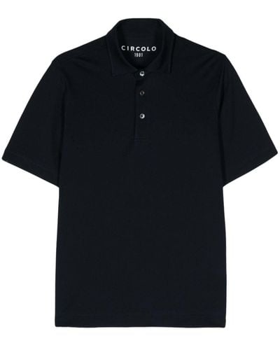 Circolo 1901 Polo en piqué à design ondulé - Noir