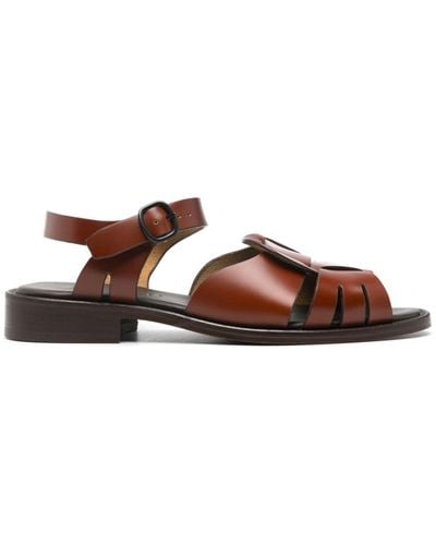 Hereu Ancora Leather Sandals - Brown