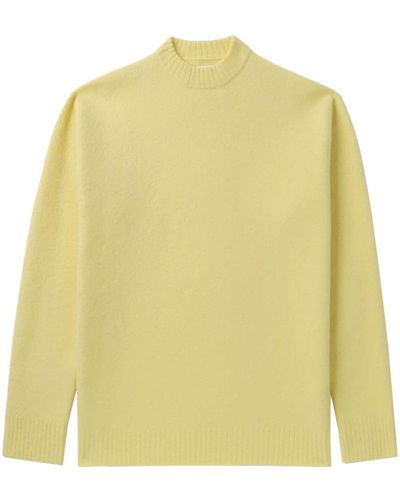 Jil Sander Mock-neck Wool Sweater - Yellow