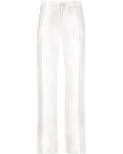 Dolce & Gabbana Pantaloni sartoriali dritti - Bianco
