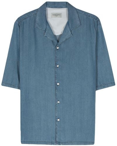 Officine Generale Camisa de tejido cambray - Azul